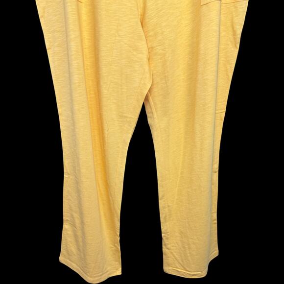 Candace Cameron Bure Apricot Pants Petite L Slub Knit NWT Orange Stretch - Picture 3 of 9